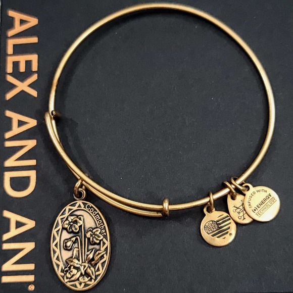 Alex and Ani Because I Love You Godmother II Charm Bracelet - Picture 1 of 10